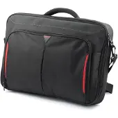 Targus 17-18" Classic+ Clamshell, kannettavan tietokoneen laukku, musta/punainen