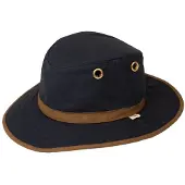 Tilley TWC7 Outback Waxed Cotton Navy/Tan 7 1/4 (58cm)