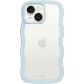 Holdit Phone Case Wavy Mineral Blue/Transparent iPhone 13