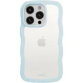 Holdit Phone Case Wavy Mineral Blue/Transparent iPhone 15 Pro Max