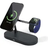 EPICO Spello 3in1 Magnetic Wireless Charging Stand (Magsafe Compatible) - Musta
