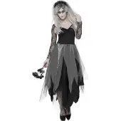 Smiffys Naisten Halloween musta vampyyrimorsian naamiaispuku - L