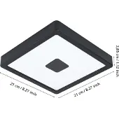 Eglo IPHIAS 2 ULKOTILAN KATTOVALAISIN 210X210 17W 2000LM 3000K IP