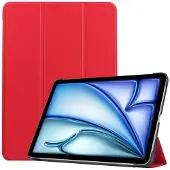 SKALO iPad Air 13 (2024) Trifold Suojakotelo - Punainen