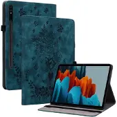 SKALO Samsung Tab S9+/S9 FE+ Mandala Butterfly Suojakotelo - Sininen