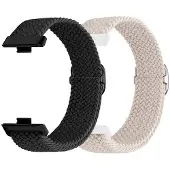 SKALO Punottu nailonranneke Huawei Watch Fit 4 - Valkoinen