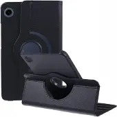 SKALO Samsung Tab A9 360 Litchi Suojakotelo - Musta