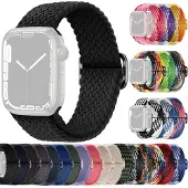 SKALO Punottu -ranneke Apple Watch Series 7-9 45mm - Musta
