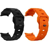 SKALO Kuusikulmainen Silikoniranneke Samsung Watch 7 40mm/44mm - Oranssi
