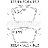 FREMAX Jarrupalasarja (4kpl), levyjarru FBP-2617