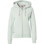Superdry for woman. W2012358A Hooded sweatshirt with zip and logo Essential green (M), Casual, Cotton