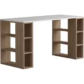 Skye Decor Elia valkoinen/ruskea työpöytä