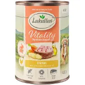 Lukullus 12x400g ruoansulatus: kana Lukullus Vitality koiranruoka