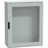 Schneider ELECTRIC THALASSA PLM SEINÄKAAPPI LÄPINÄKYVÄLLÄ OVELLA, LASIKUITUVAHVISTEINEN POLYESTERI 1059X825X350 KXLXS IP66 RAL7035 (NSYPLM108TG)