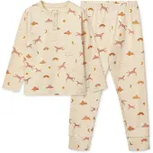 Liewood Wilhelm Printed Pyjamas Set - Beige - 104