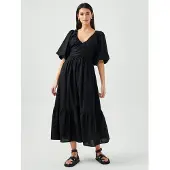 St MRLO Mekko 'LUCA TIERED DRESS' musta