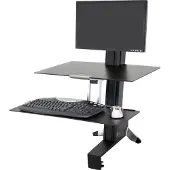 Ergotron – Workfit-s, single-ld, worksurface & large kybd tray (33-350-200)