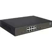 LevelOne GES-2110P, Hallittu, L2, Gigabit Ethernet (10/100/1000), Täysin kaksipuolinen, Power over Ethernet -tuki