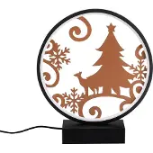 Opviq pöytävalaisin XMAS3, musta/kultainen