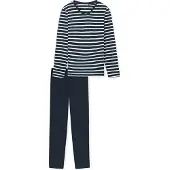 Schiesser Pyjama Long - Navy - XXXXL