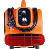 Vevor -lattiapuhallin, 1380 RPM 1000 CFM, ilmanohjain kuivaukseen ja jäähdytykseen, kannettava matonkuivauspuhallin, jossa 4 puhalluskulmaa, ajastin, 3 nopeuden säätö, siivous-, koti- ja kaupalliseen k