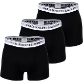 Ralph Lauren for man. 714830299008 Pack of 3 black boxers (L), Homewear, Cotton
