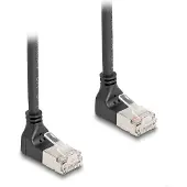 DeLOCK – RJ45 Network Cable Cat.6A S/FTP Slim 90° upwards / upwards angled 0.25 m black (80279)
