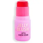 Revolution Jelly Blush Lip & Cheek Stain Nestemäinen huulipuna 6 g Strawberry Pink