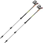 LEKI Traveller Alu Black-Silver Gray-Neon Yellow Vaellussauvat 90-130 cm