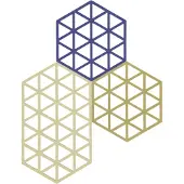 Zone Denmark Bordskåner Triangles 3 Stk. - Multi/patterned - 24X 14X 2.5CM
