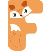 Small Foot - Wooden Animal Children's Letter - F
