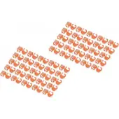Digitus A-CC-O, Värikoodiklipsi, Oranssi, Polyvinyylikloridi (PVC), Cat5e/6, 100 kpl, 100 mm