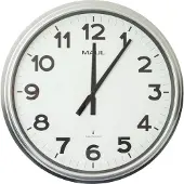 MAUL 9056195, Seinä, Radio-ohjattava kello, Pyöreä, Hopea, Muovi, Lasi