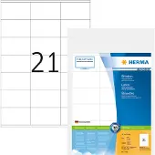 Herma 4415, Valkoinen, Itse kiinnittyvä tulostintarra, A4, Paperi, Laser/Inkjet, Kiinteä