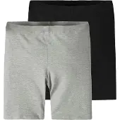 Name it Nkfvivian 2P Solid Short Legging Noos - Grey - 86-92