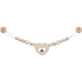 Goki Wooden Stroller Chain Heart with Clips