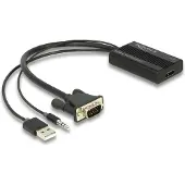 DeLOCK – HDMI to VGA Adapter with Audio 25 cm (64172)