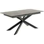 Ebuy24 Bendt Irwine ruokapöytä, 200-240x100 cm, musta