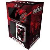 Pyramid Marvel-muki, lasinalusta ja avaimenperäsetti Spider-Man Miles Morales Web Glitch