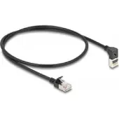DeLOCK – RJ45 Network Cable Cat.6A S/FTP Slim 90° upwards angled / straight 0.5 m black (80286)