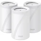 TP-LINK BE9300, Valkoinen, Sisäinen, Verkkojärjestelmä, Kolmikaista (2,4 GHz/5 GHz/6 GHz), Wi-Fi 7 (802.11be), 9300 Mbit/s (Deco BE65(3-pack)(EU))