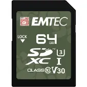 Emtec SD UHS-I V30/V10 OUTDOOR, 32 GB, SDHC, Luokka 10, UHS-I, 100 MB/s, 50 MB/s (ECMSD64GXCU3OR)