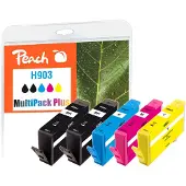 Peach PI300-858, Perusvärintuotto, Musta, Syaani, Magenta, Keltainen, 11 ml, 5,2 ml, 5 kpl, Monipakkaus