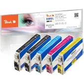 Peach PI200-909, Korkea (XL) värintuotto, Musta, Syaani, Magenta, Keltainen, 19 ml, 15 ml, 5 kpl, Monipakkaus