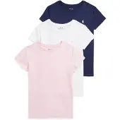 Ralph Lauren Cotton Jersey Crewneck Tee 3-Pack - White - M
