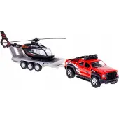 Kids Globe Off-Road Vehicle with Helicopter Traile