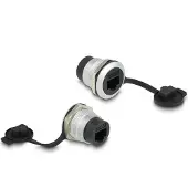 DeLOCK 86967, Musta, RJ45, RJ45, Naaras, Naaras, Cat6