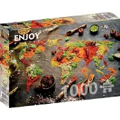 Enjoy Puzzle ENJOY World Map in Spices 1000p palapeli