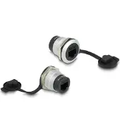 DeLOCK 86968, Musta, RJ45, RJ45, Naaras, Naaras, Cat6a