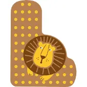 Small Foot - Wooden Animal Children's Letter - L